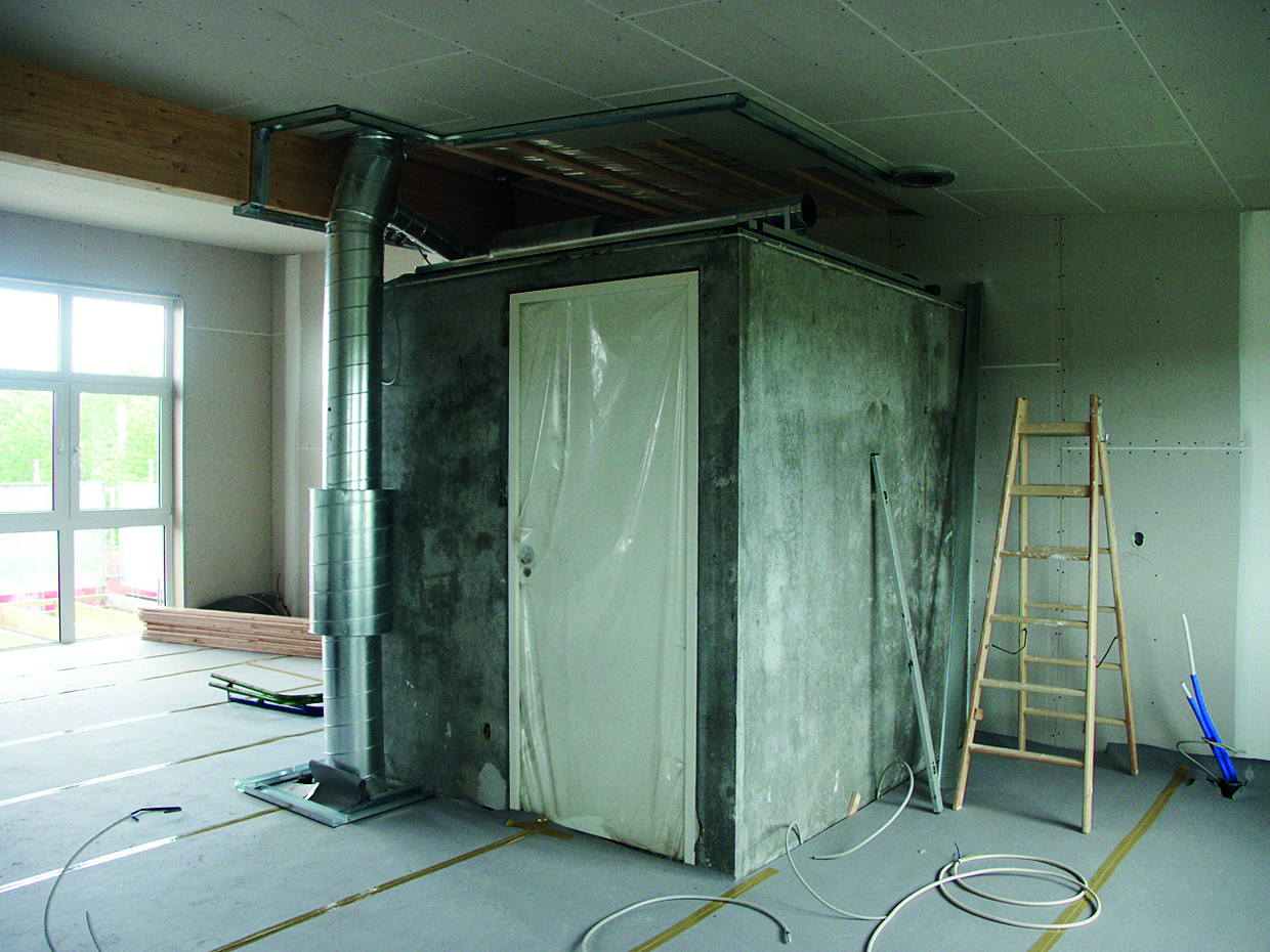 Præfabrikeret vådrumselement.