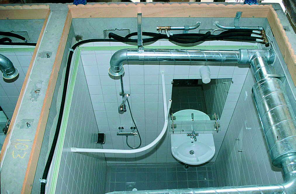 Præfabrikeret vådrum.