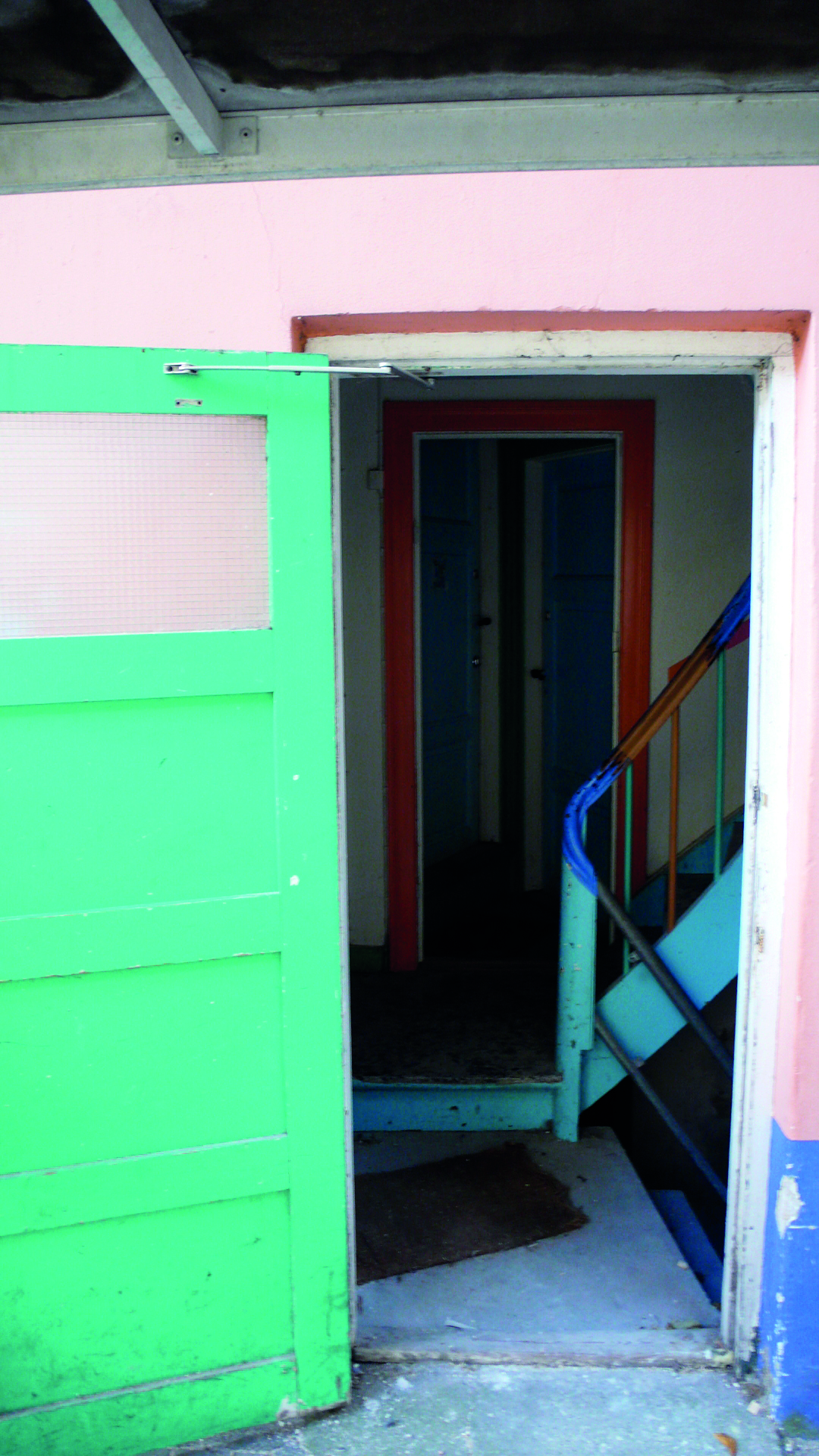 Bagtrappe, Blågårdsgade, København. Nedlægges og erstattes af elevator.