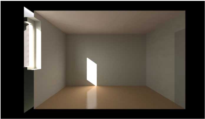 Lodret vindue. Mindre lysstyrke